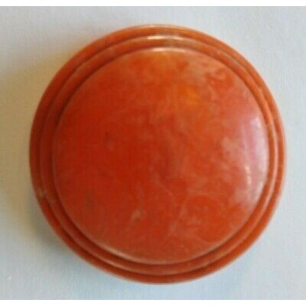 Pinball Machine Game Bumper Cap Vintage Original 1950s Plain Red Marble Deco #3